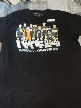 Haikyu!! Black Graphic Short Sleeve Tee - Team Print